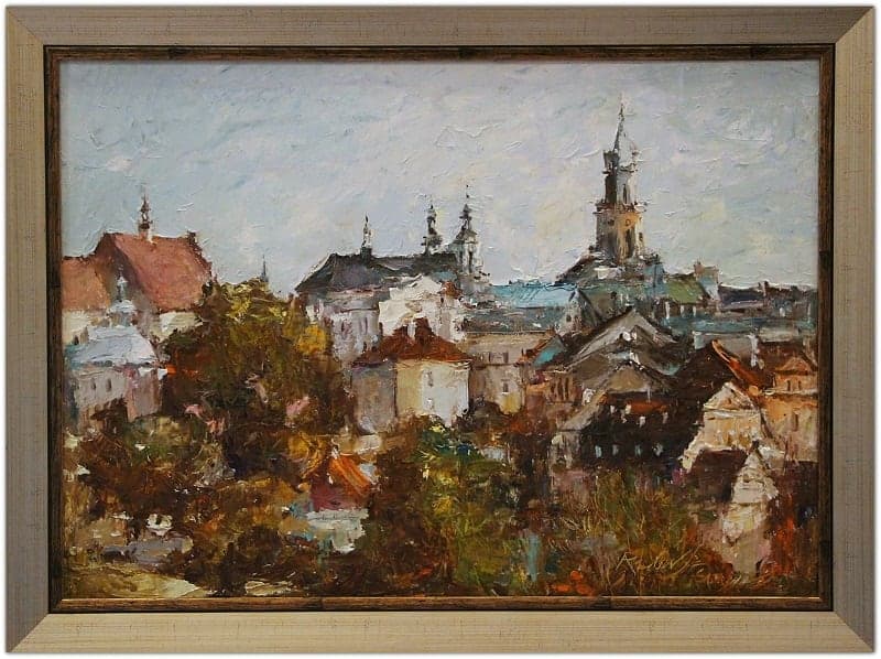 Praca „panorama Lublina” autorstwa Sława Radow