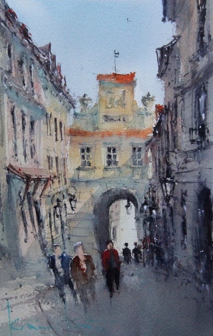 Praca „Brama Grodzka w Lublinie” autorstwa Kazimierz Kraczoń