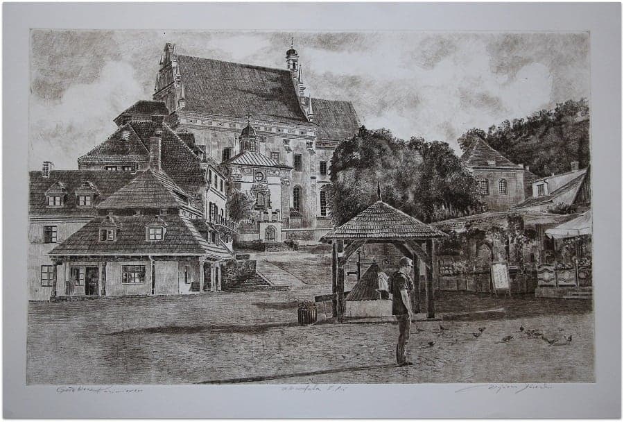 Praca „Gołębie w Kazimierzu” autorstwa Wojciech Górecki