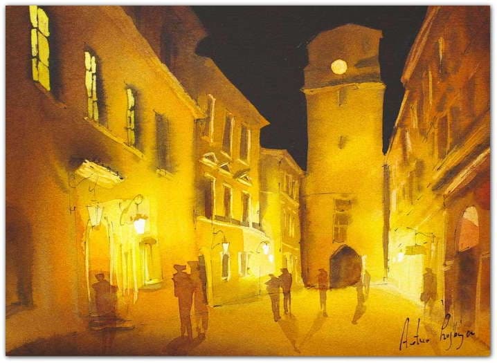 Praca „Lublin nocą” autorstwa Artur Przybysz
