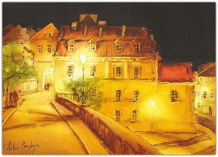 Praca „Lublin nocą” autorstwa Artur Przybysz